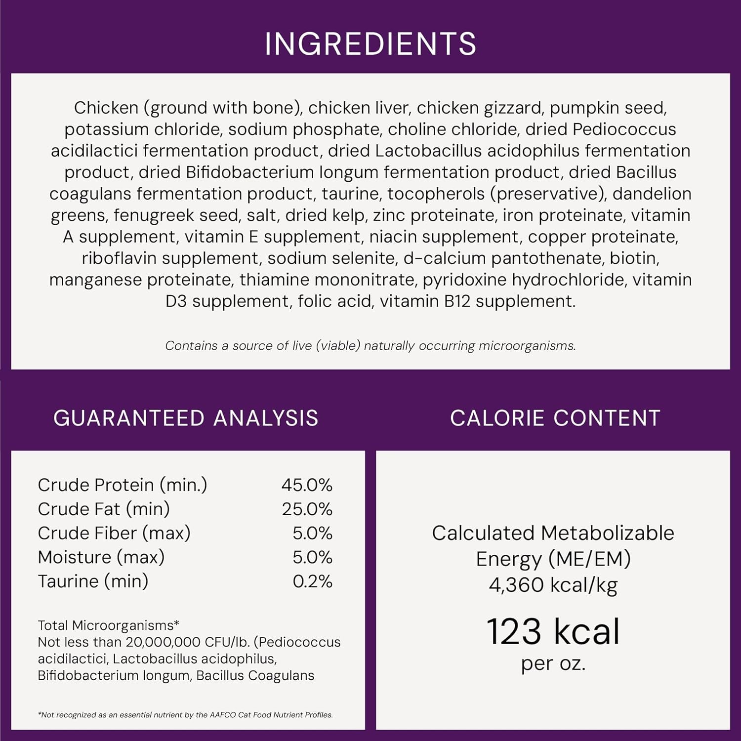 Freeze-Dried Raw Cat Dinner Morsels - Premium Chicken Recipe with 98% Cage-Free Meat & Organs - Natural Grain-Free Cat & Kitten Food - Made in USA - 18 Oz