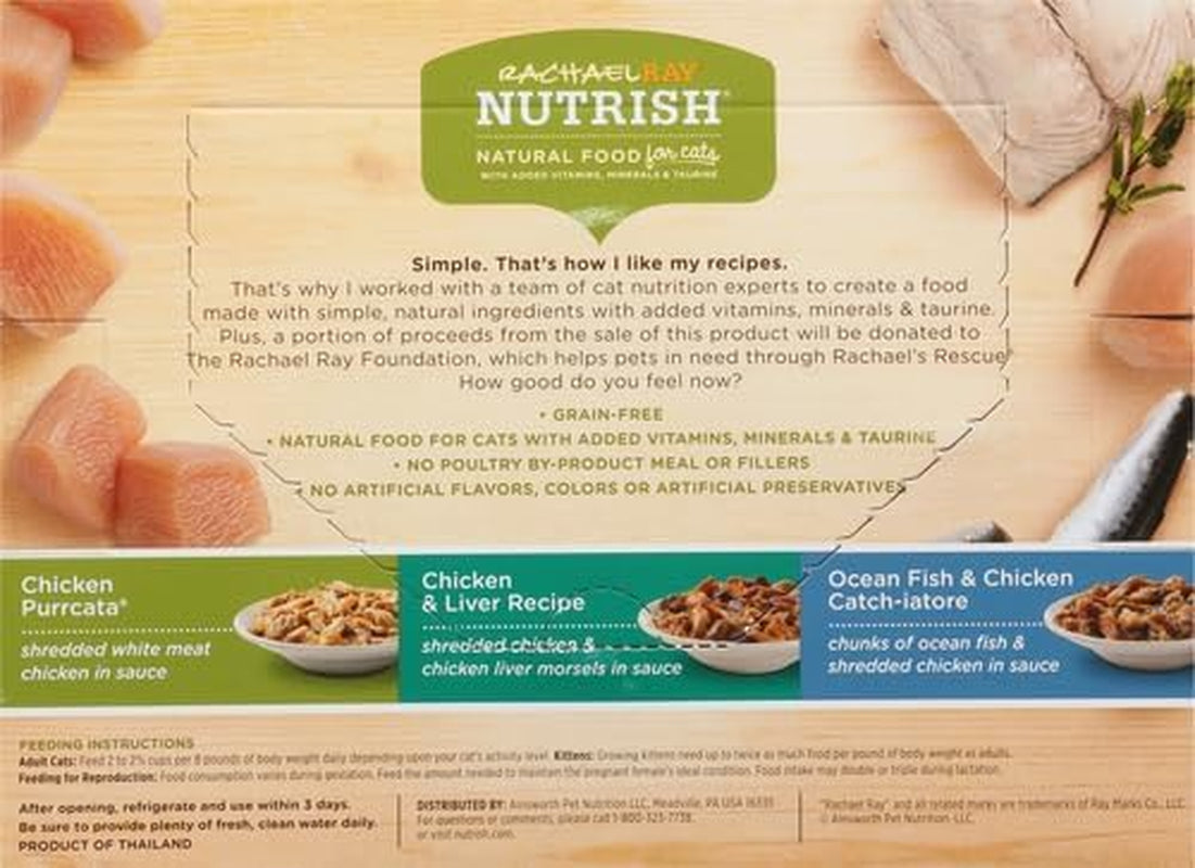 Rachael Ray  Premium Wet Cat Food, Chicken Lovers Variety Pack, Grain Free, 2.8 Oz. Tub, Pack of 12