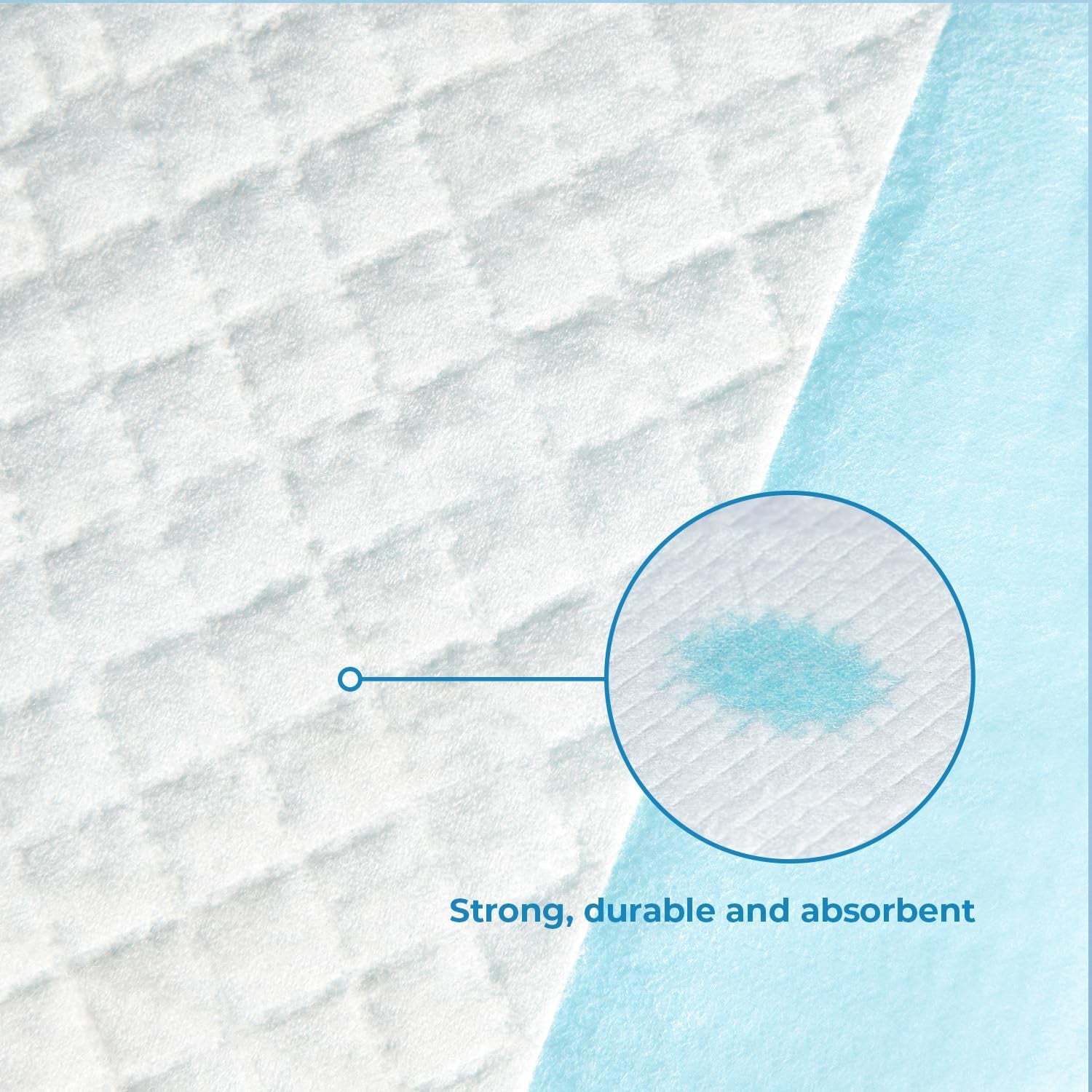 XL Puppy Pads 100 Count - Super Absorbent Dog Training Pads, Quick-Dry, Odor Control, Disposable Pee Pads, Leak-Proof Wee Wee Pads for Indoor Dogs – Baby Blue XL, 100 Pack