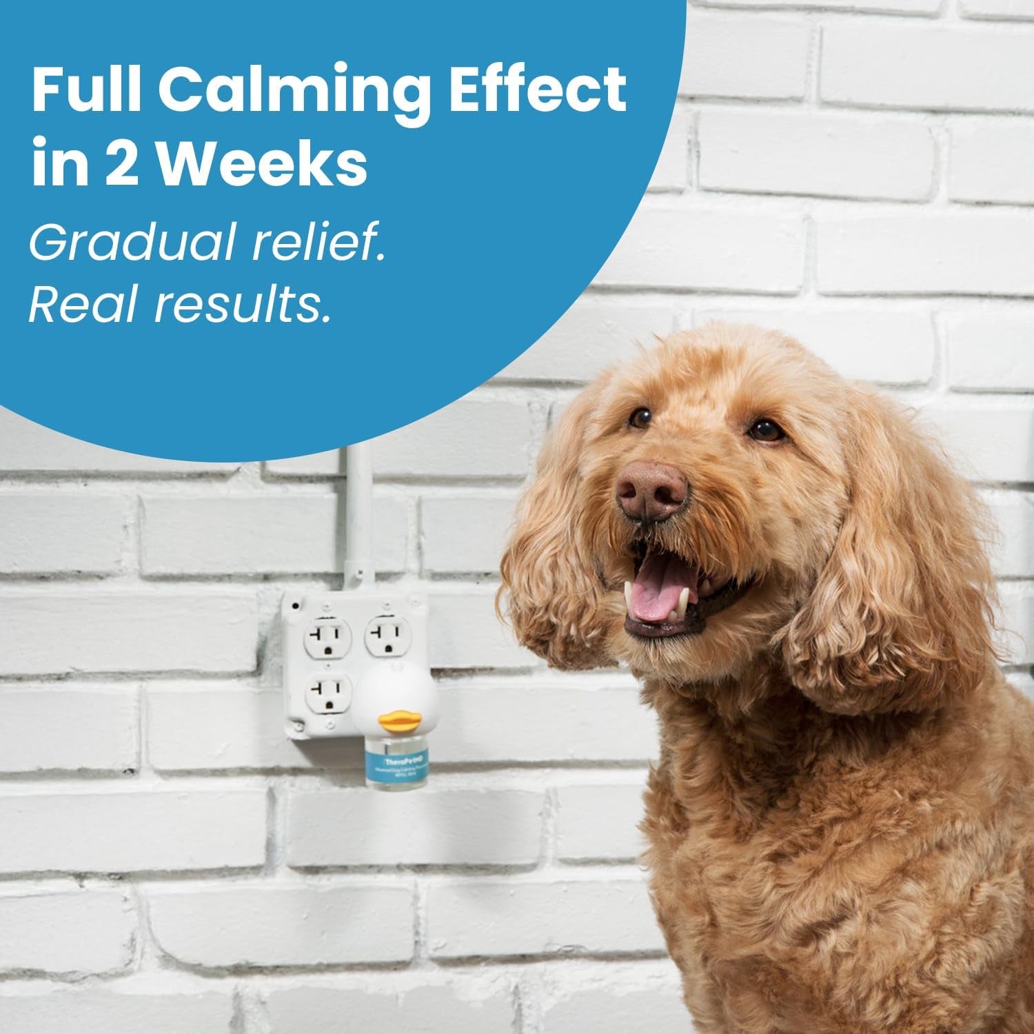 Therapet MD Dog Calming Diffuser - Pheromone Diffuser for Dogs Indoor Behavior Support, Anxiety Aid, 60 Day Long Lasting Refill Kit, Natural Formula
