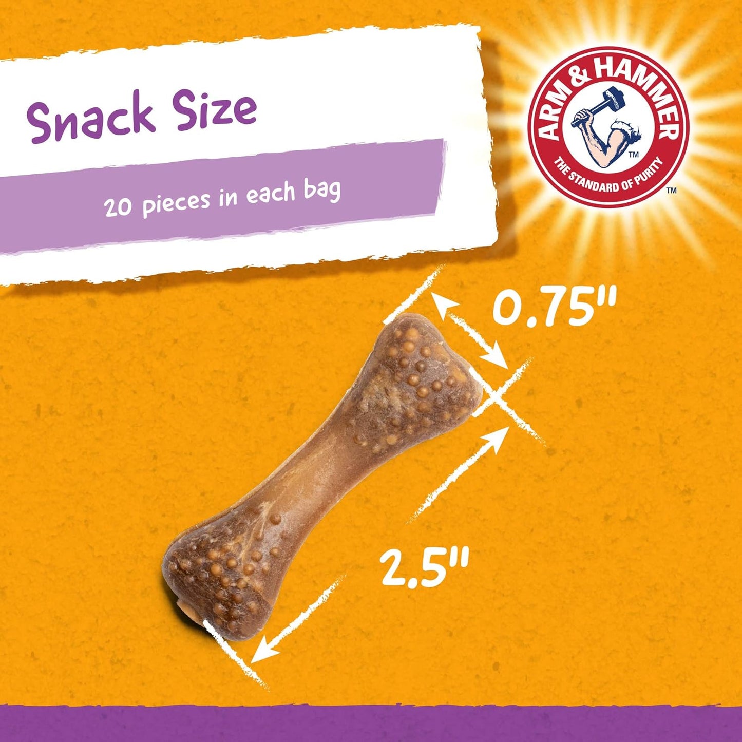 for Pets Nubbies Dental Treats for Dogs with Baking Soda & Calcium, Treat Chews Help Fight Bad Breath, Plaque & Tartar without Brushing, Chicken Dog, Sm Size, 20 Pcs (Packaging May Vary)