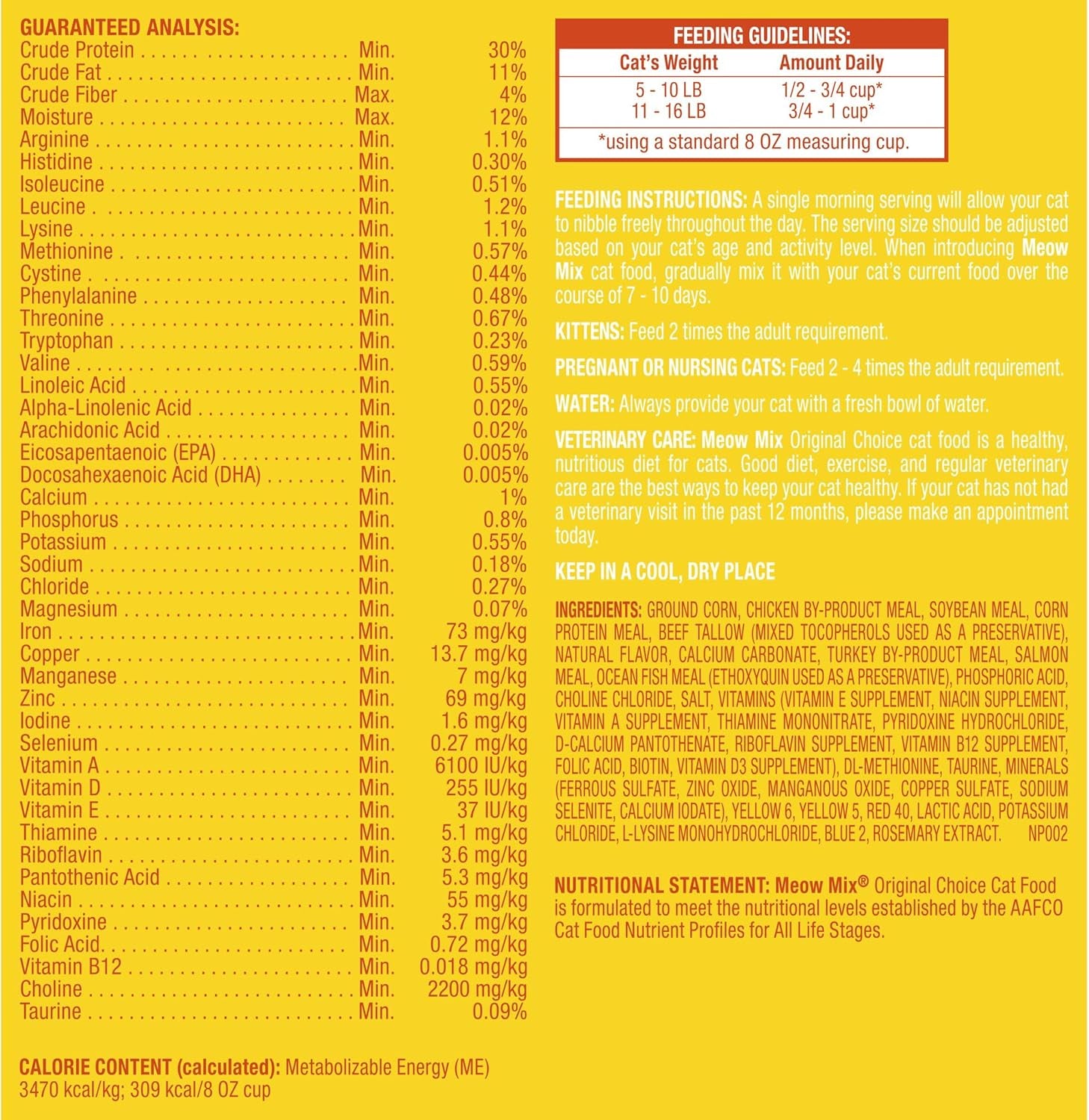 Original Choice Dry Cat Food, 3.15 Pound (Pack of 4)