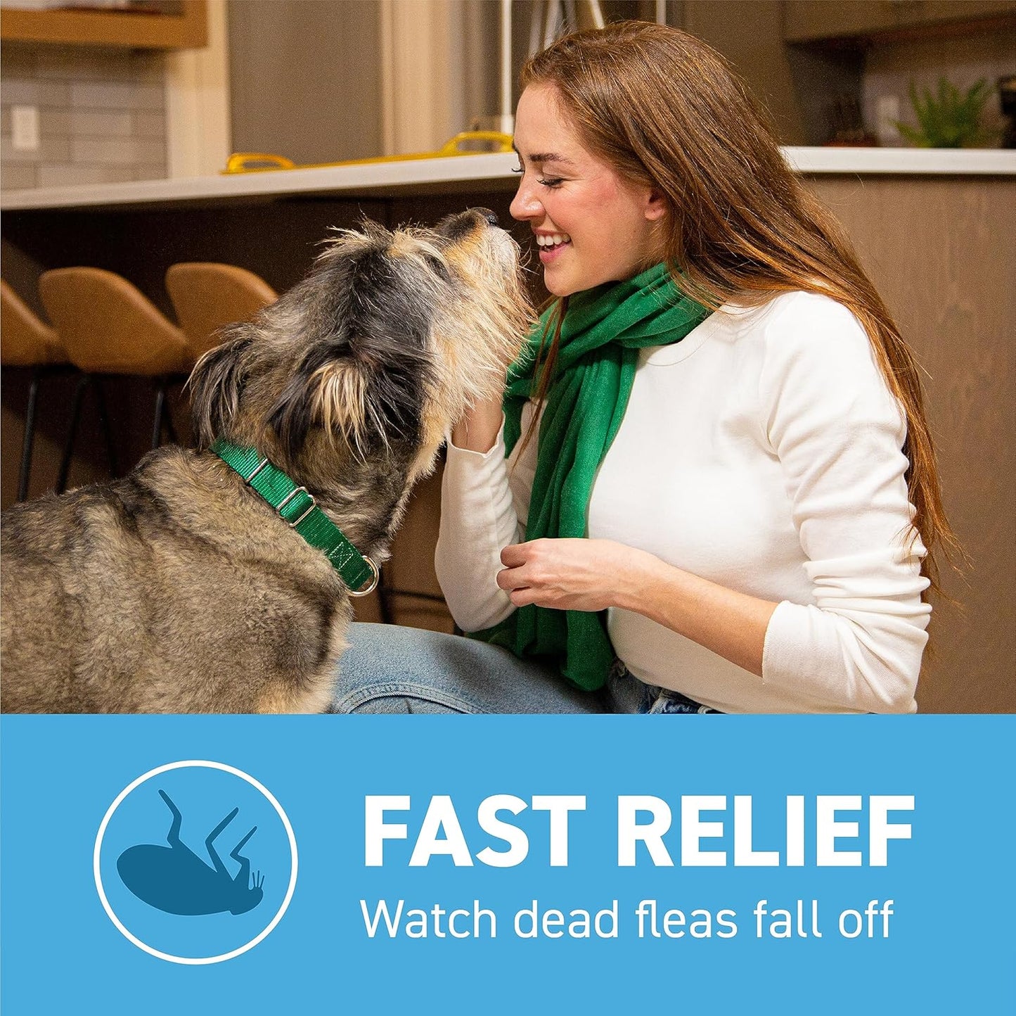 (Nitenpyram) for Dogs Fast-Acting Oral Flea Treatment for Dogs 2-25 Lbs, Vet-Recommended Medication Tablets Start Killing in 30 Minutes, 6 Doses