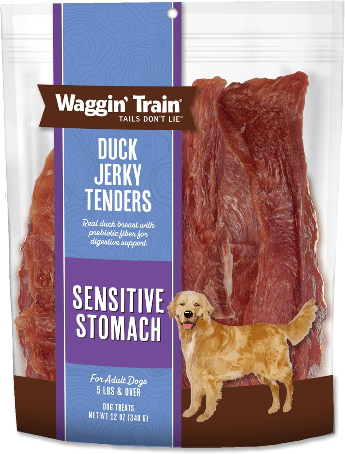 Duck Jerky Tenders for Sensitive Stomach for Dogs - 12 Oz Pouch - Grain Free, High Protein Dog Treat