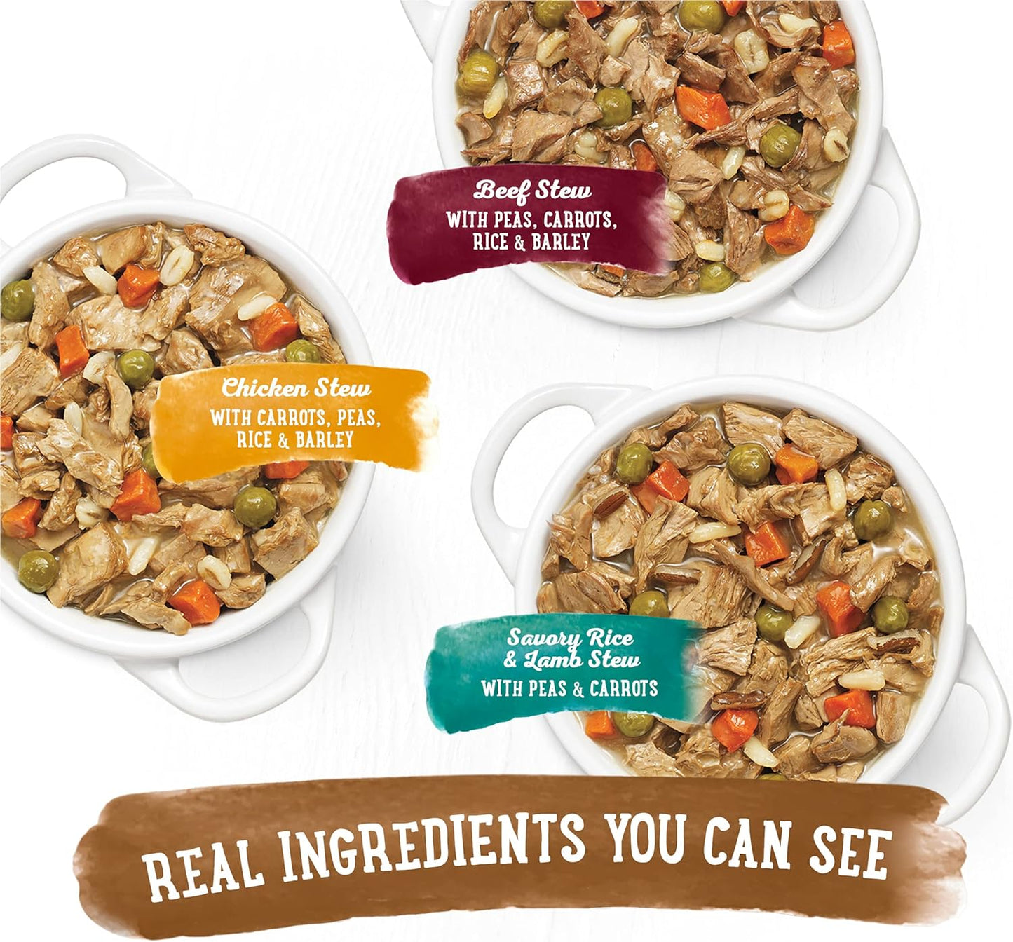 Purina  Gravy Wet Dog Food Variety Pack, Prepared Meals Stew - (12) 10 Oz. Tubs