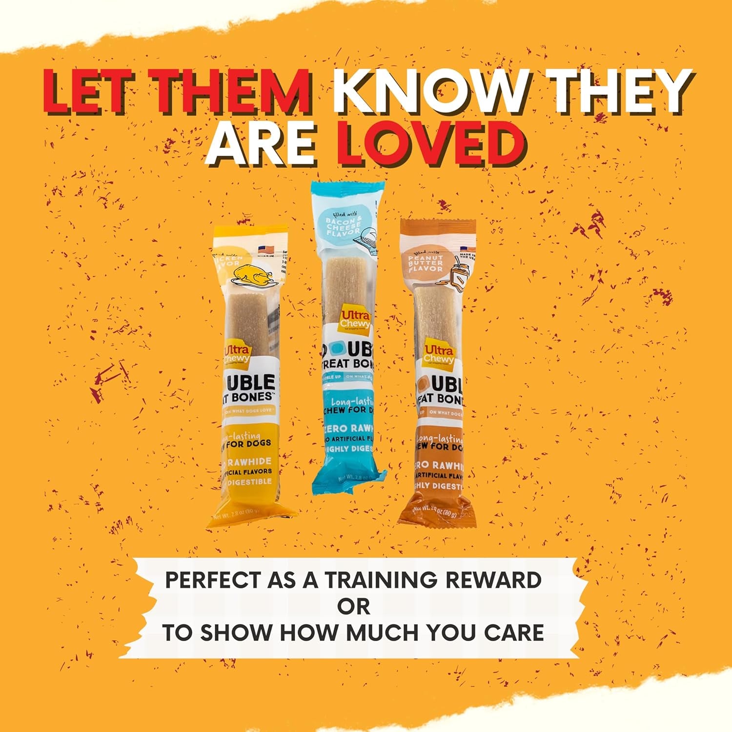 Favorites Double Treat Bones, Made in the USA, Healthy Treats, Easy to Digest, Promotes Dental Health (Assorted Flavors, 2 Packs/9 Bones per Pack)