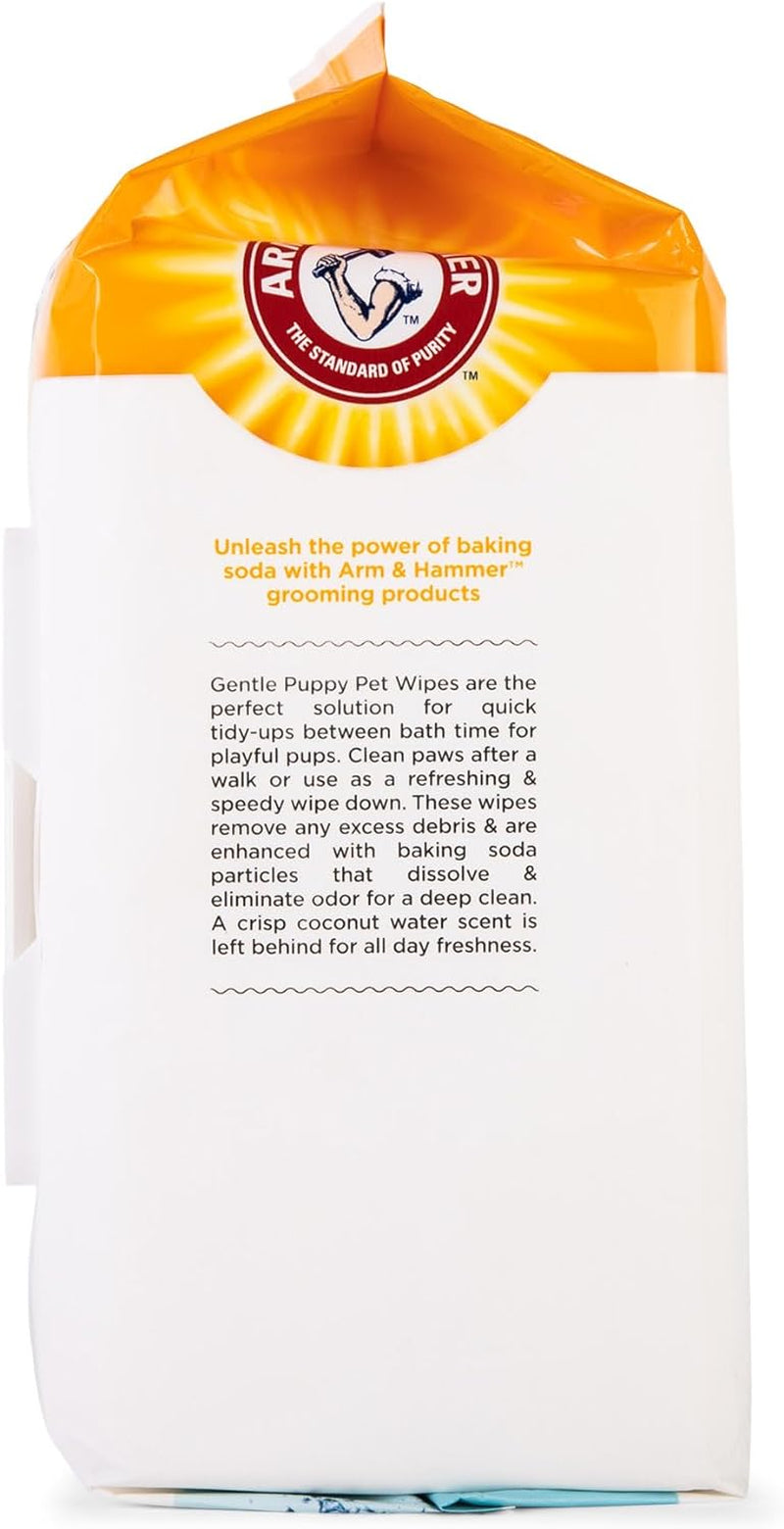 for Pets Gentle Puppy Bath Wipes, Coconut Water All Purpose Puppy Cleaning Wipes Remove Odor & Refresh Skin for Pets Gentle Tearless Pet Wipes 100 Count, (Pack of 3)