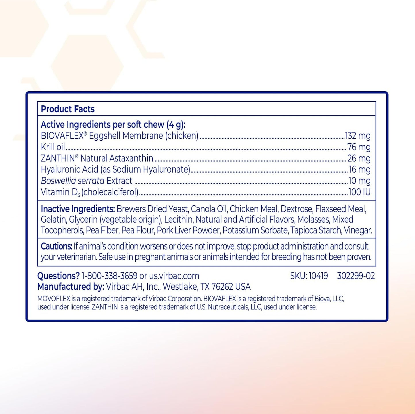 Advanced Soft Chews Hip and Joint Support Supplement for Medium Dogs 60 Count by Virbac