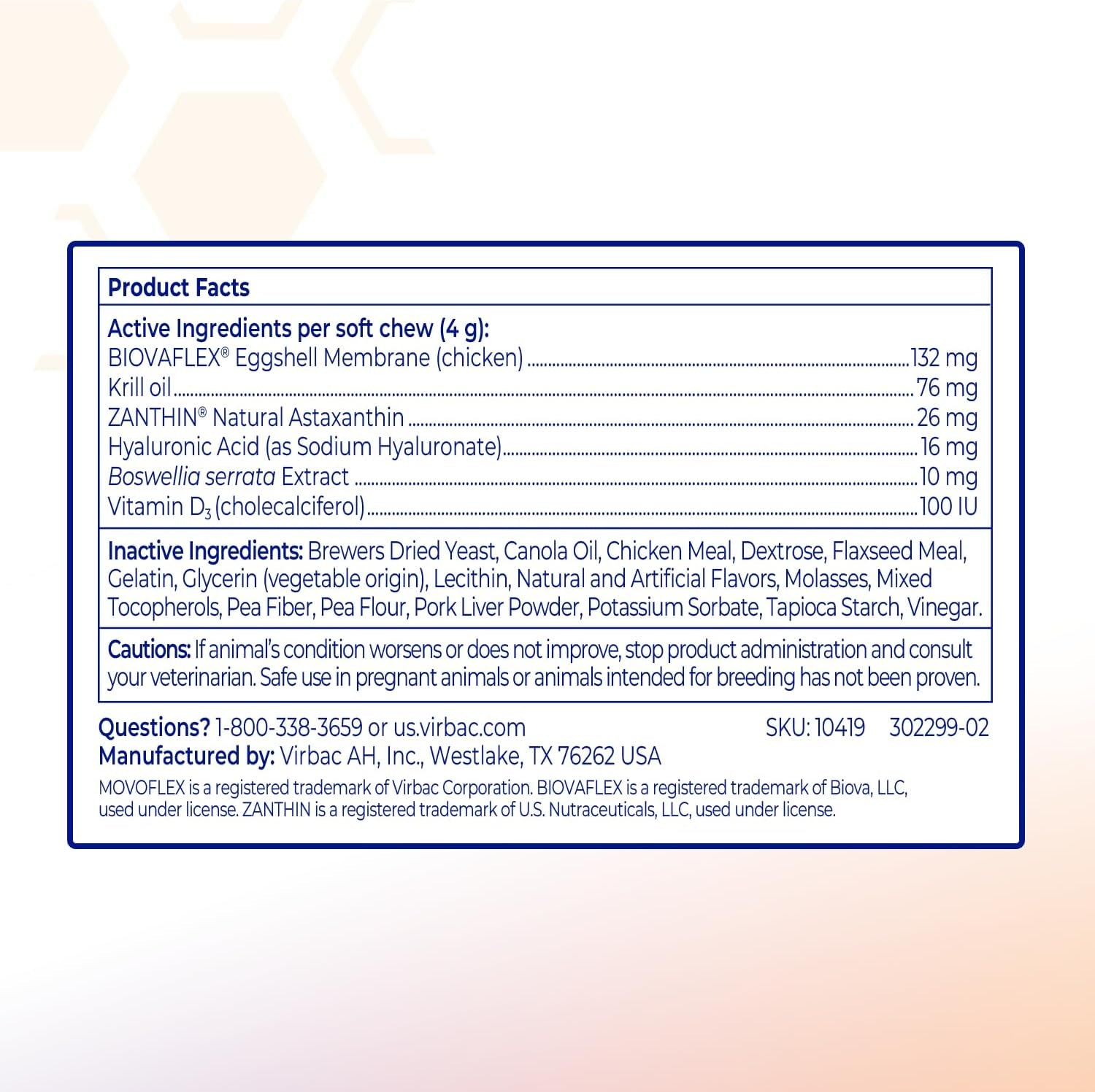 Advanced Soft Chews Hip and Joint Support Supplement for Medium Dogs 60 Count by Virbac