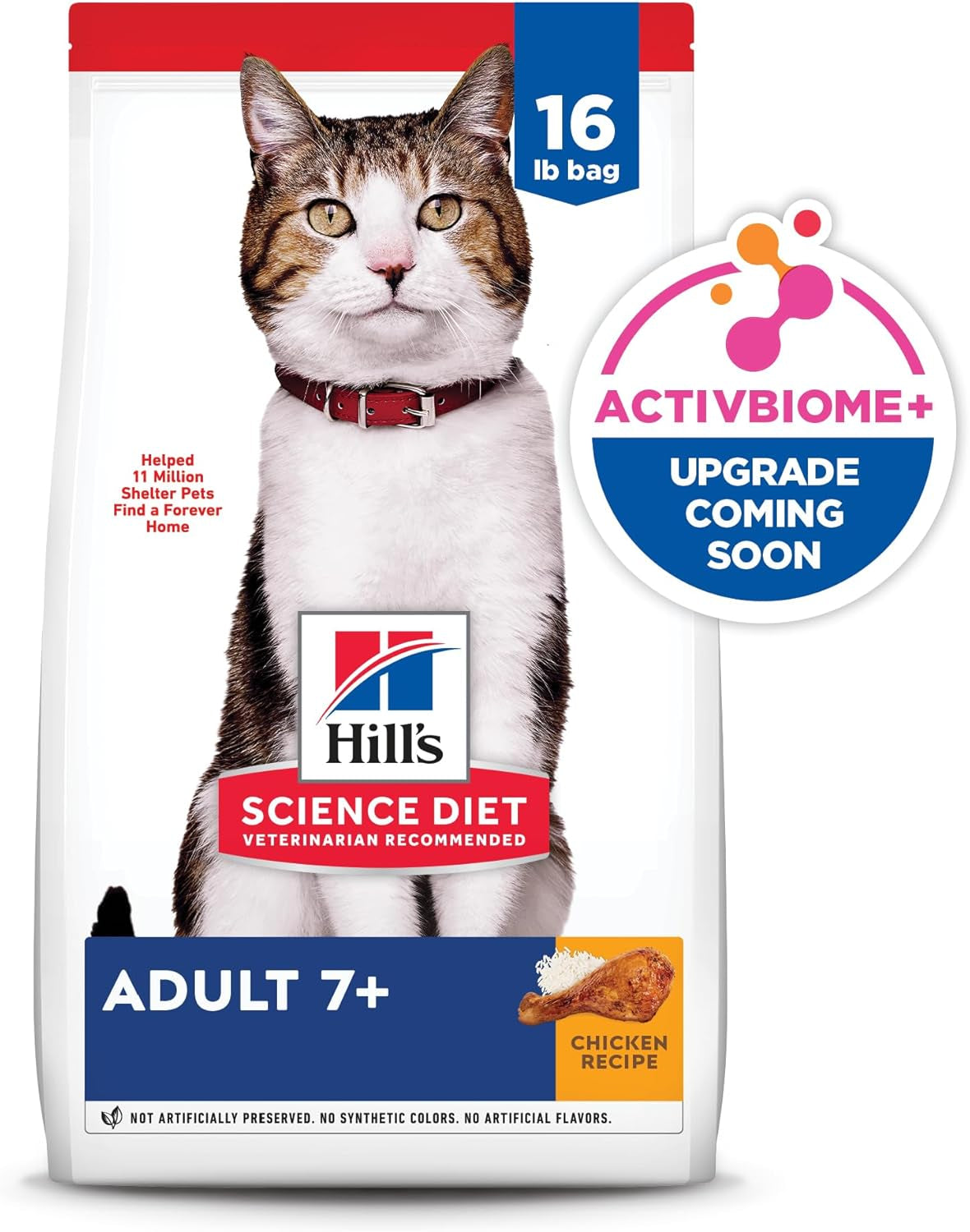 Adult 7+, Senior Adult 7+ Premium Nutrition, Dry Cat Food, Chicken Recipe, 16 Lb Bag