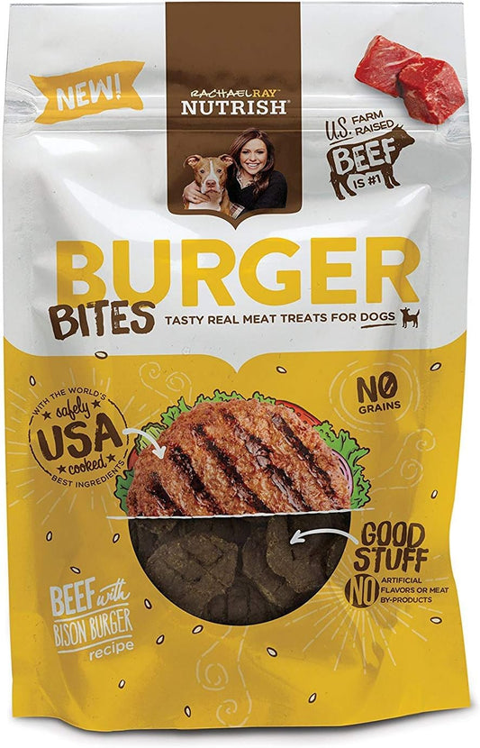 Rachael Ray  Burger Bites Dog Treats, Beef Recipe with Bison, 12 Oz. Pouch