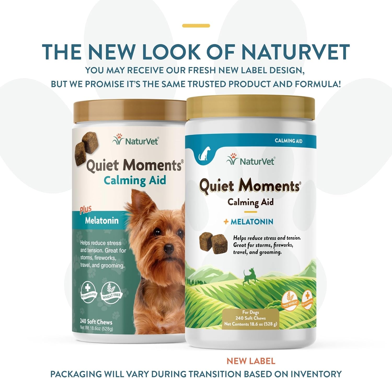 Quiet Moments Calming Dog Supplement, Dog Soft Chews with Melatonin to Help Reduce Stress from Storms, the Vet, Fireworks, and Travel, Bacon and Chicken Flavored Pet Supplement, 240 Count Jar