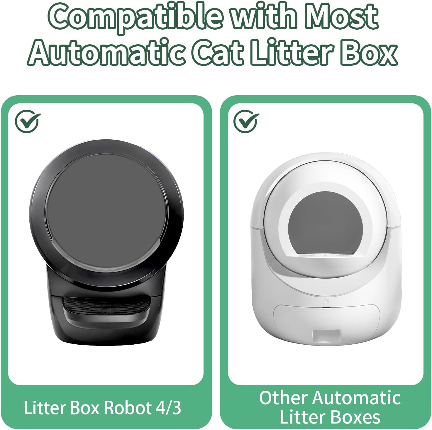 120 Count Cat Litter Box Liners for Automatic Cat Litter Box and Litter Box Robot 4/3, Heavy-Duty, Extra Thick, Economy Bulk Pack