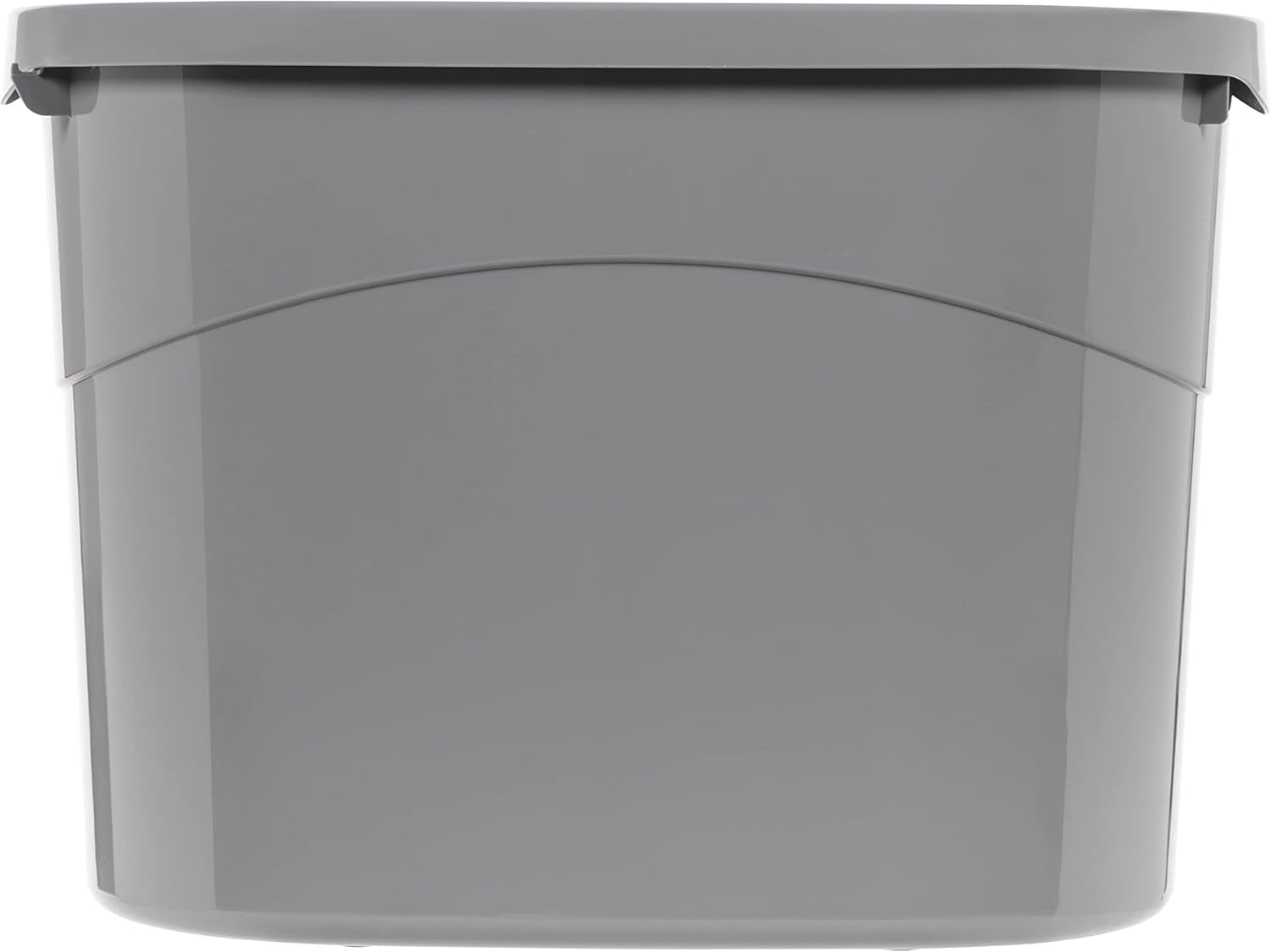 Large Cat Litter Box with High Sides, Top Entry, Includes Scoop, 20.5 X 14.75 X 14.38 Inches, Grey