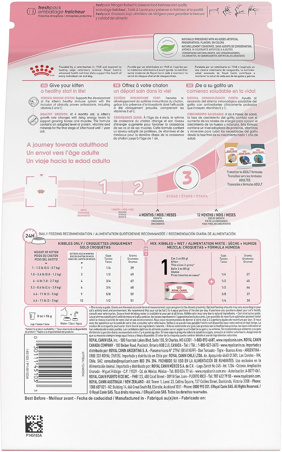 Feline Health Nutrition Kitten Dry Cat Food, 7 Lb Bag