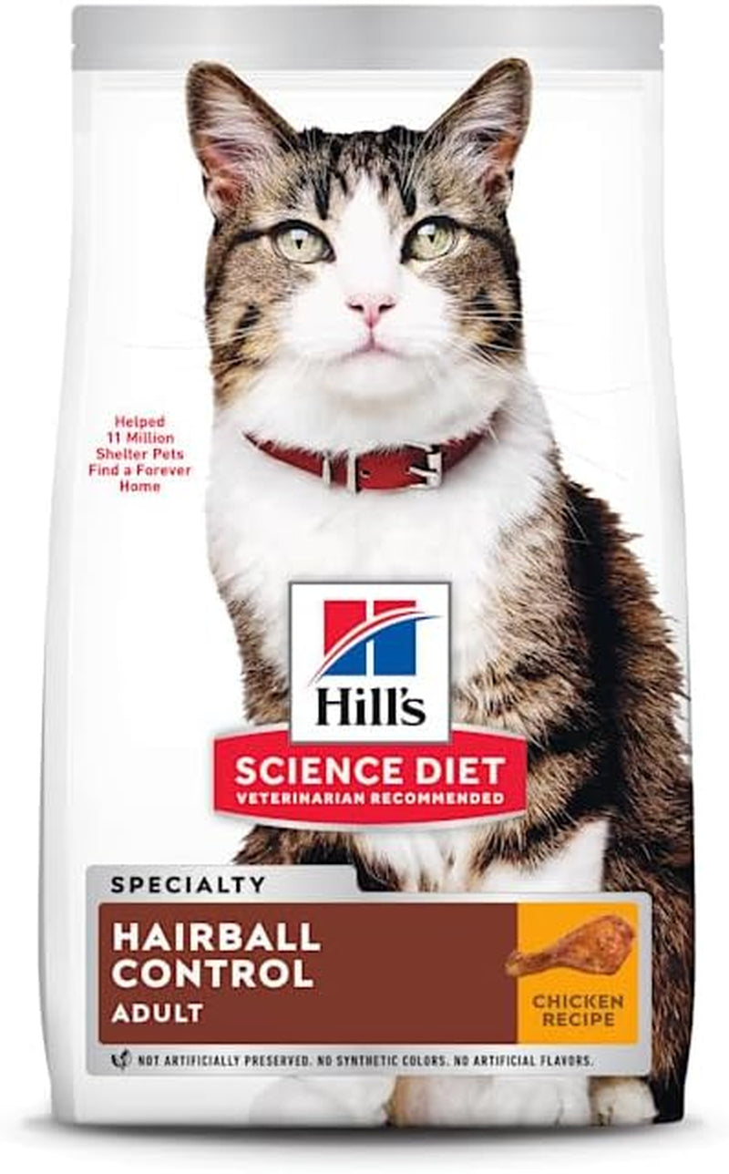 Hairball Control, Adult 1-6, Hairball Control Support, Dry Cat Food, Chicken Recipe, 3.5 Lb Bag