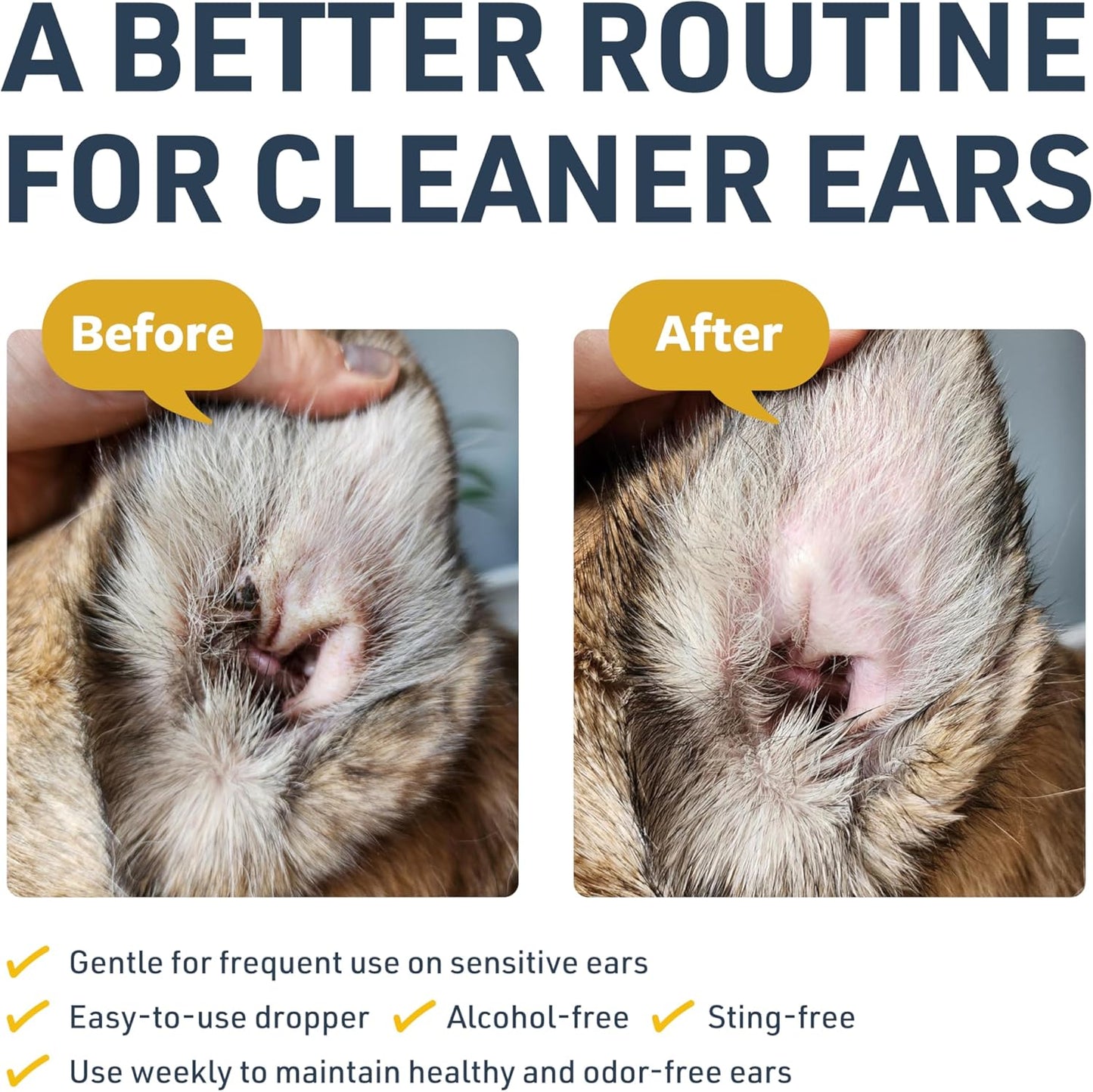 Clinical Care Ear Therapy, 8 Oz. – Cat and Dog Ear Cleaner – Helps Soothe Itchiness and Clean the Ear Canal of Debris and Buildup