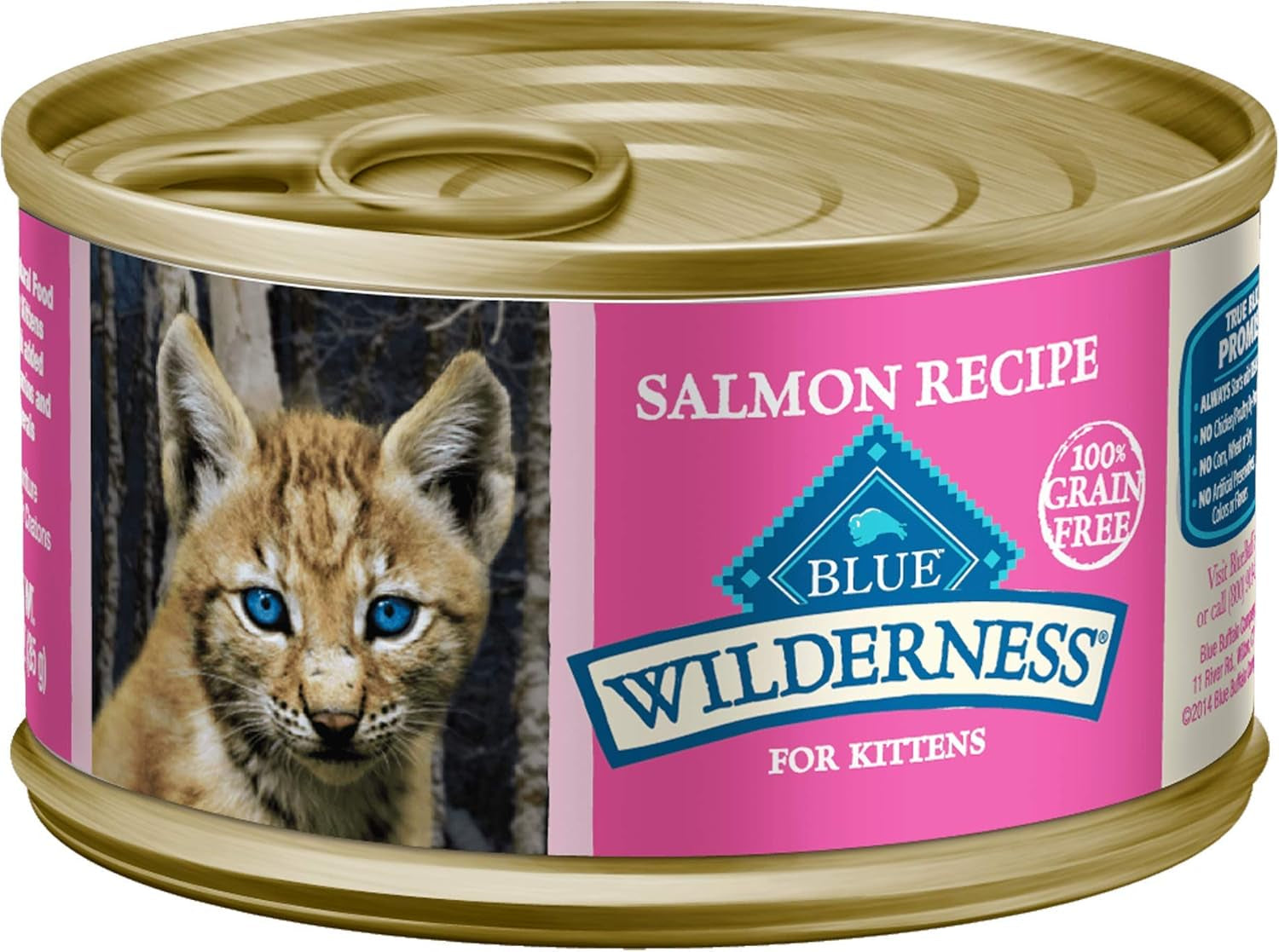 Wilderness Kitten Food, High-Protein & Grain-Free Wet Cat Food Paté Variety Pack, Chicken & Salmon Recipes, 3-Oz Cans (6 Count, 3 of Each)
