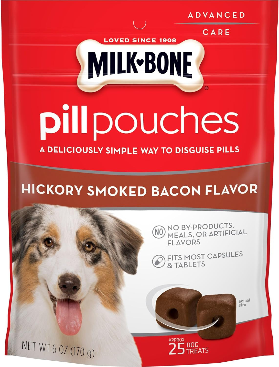 Pill Pouches Dog Treats, Hickory Smoked Bacon Flavor, 6 Ounce (Pack of 5)