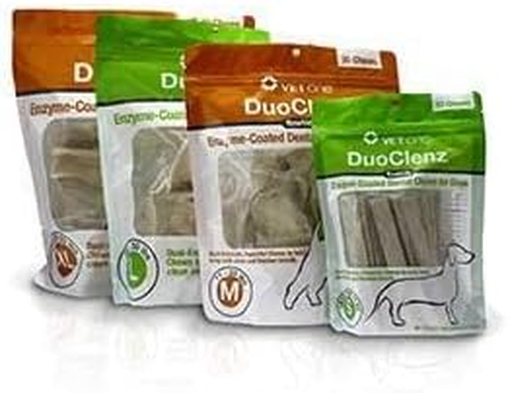 Vetone Duoclenz Enzyme Coated Dog Dental Chews for Large Dogs - Veterinarian Formulated - 30 Count