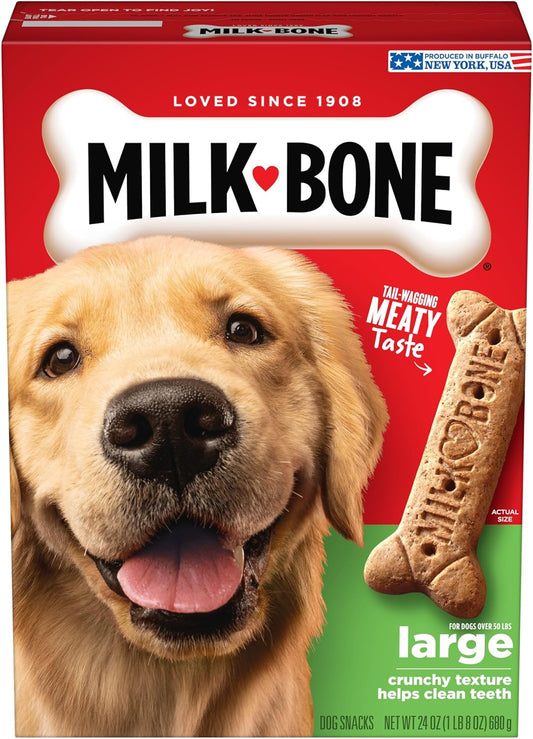 Original Dog Treats for Large Dogs, 24 Ounce, Crunchy Biscuit Helps Clean Teeth
