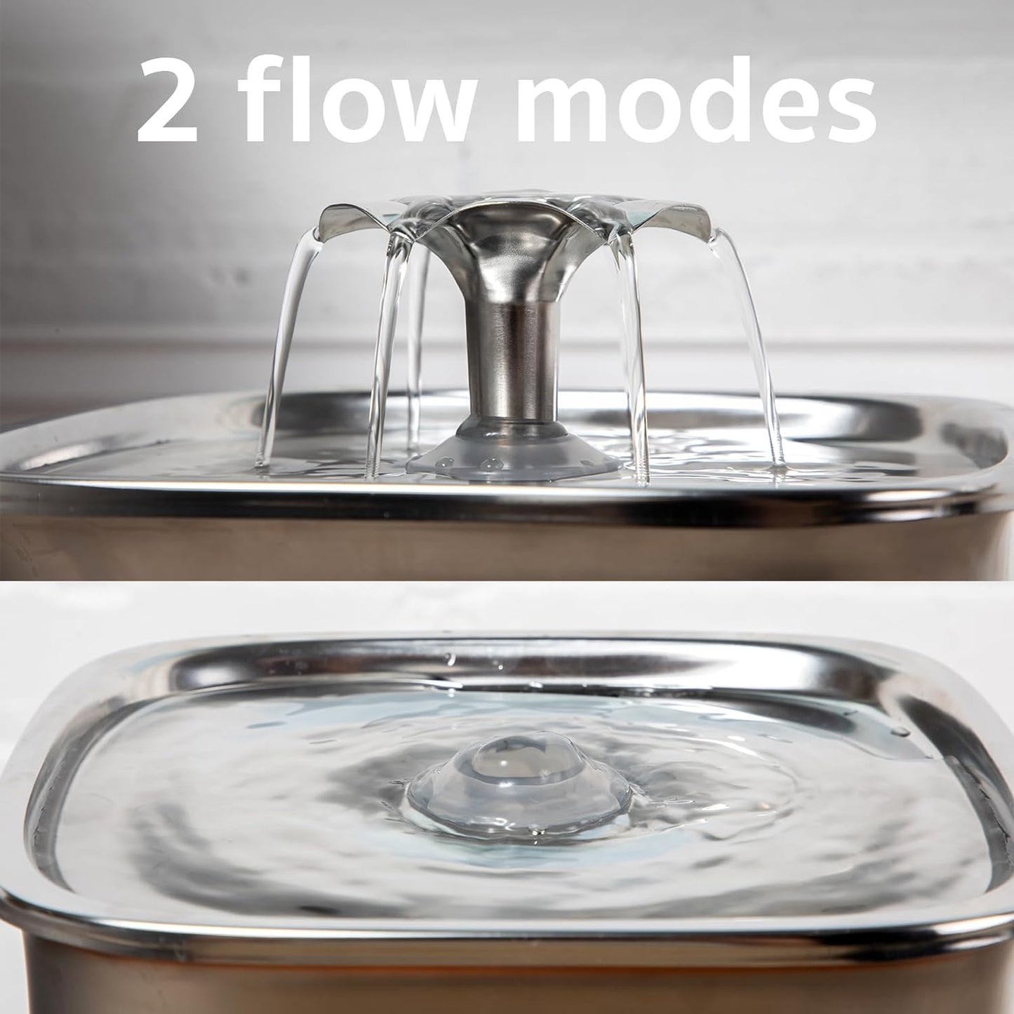 Innovation Award Winner Stainless Steel Cat Water Fountain, 95Oz/2.8L Automatic Pet Fountain Dog Water Dispenser with Replacement Filters & Silicone Mat for Cats, Dogs (Space Black)