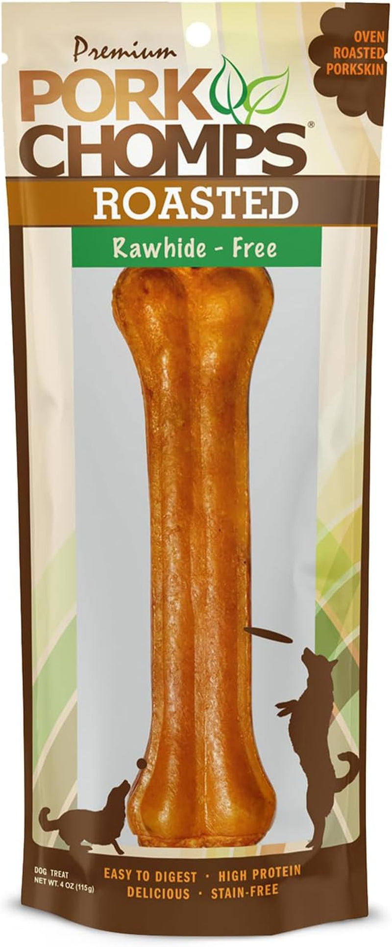 Roasted Pressed Pork Skin Dog Chew, 7-Inch Bone, 1 Count