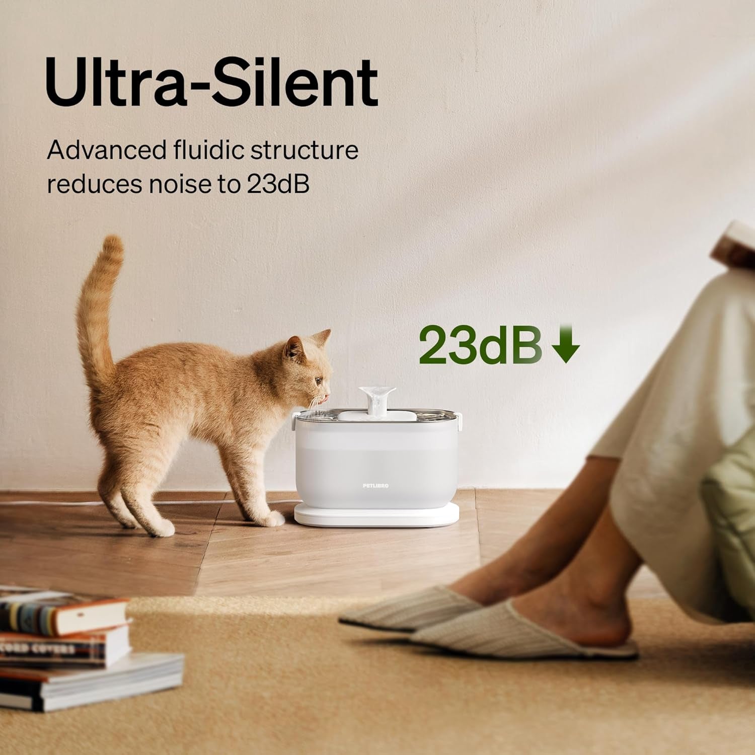 Replacement Filters for Dockstream Cat Water Fountain PLWF005 PLWF115 PLWF105, 4 Months Set of Replacement Filters for Ultra Quiet Pet Water Fountain,White 8 Count (Pack of 1)