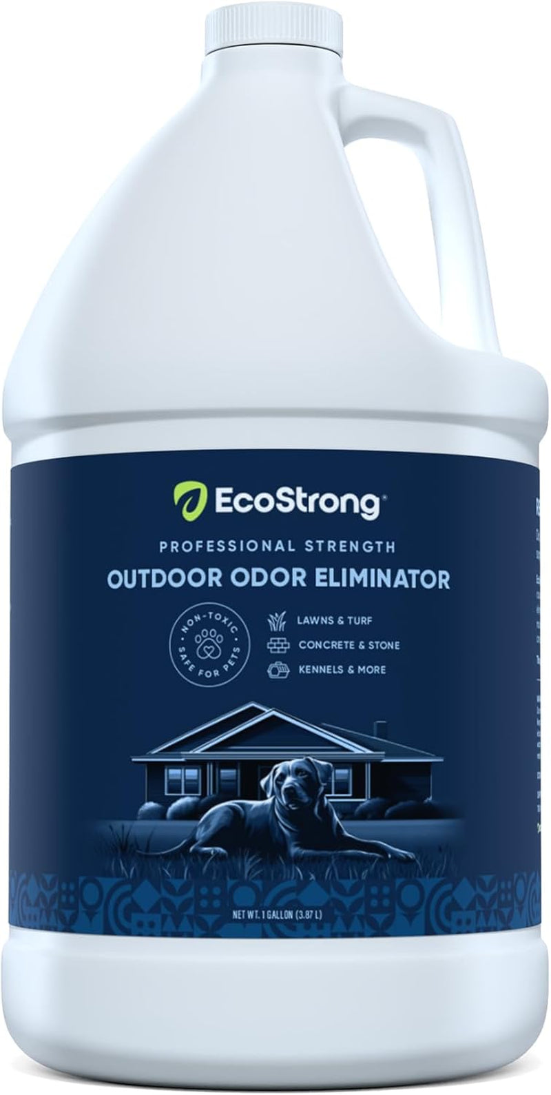 Outdoor Odor Eliminator outside Dog Urine Enzyme Cleaner Powerful Pet, Cat, Animal Scent Deodorizer | Professional Strength for Yard, Turf, Kennels, Patios, Decks (128 OZ)