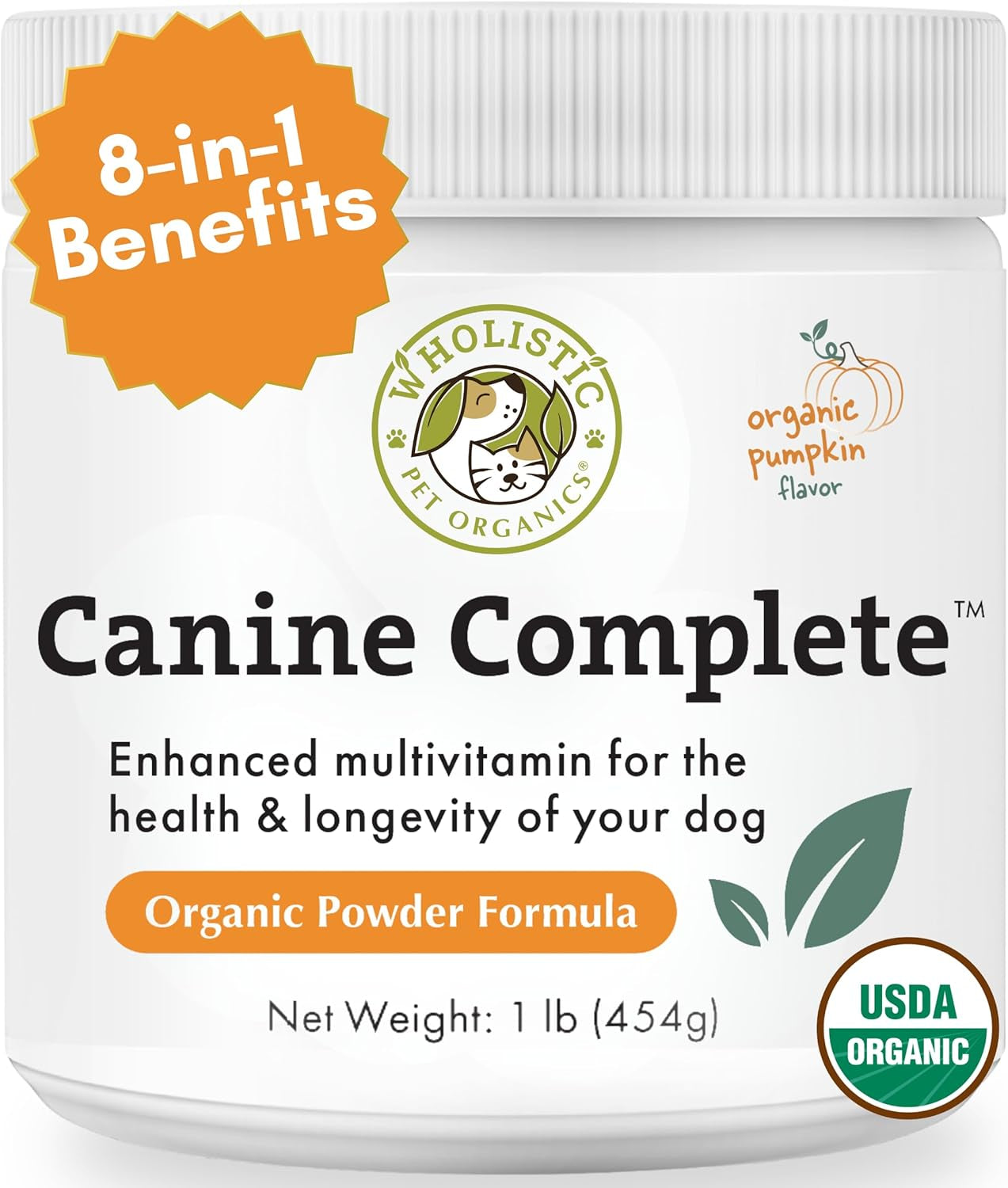 Canine Complete - Dog Multivitamin Powder - 1 Lb - Daily Dog Vitamins and Supplements for Homemade Food - Immune System, Skin, Coat & Overall Health - Small and Large Breed