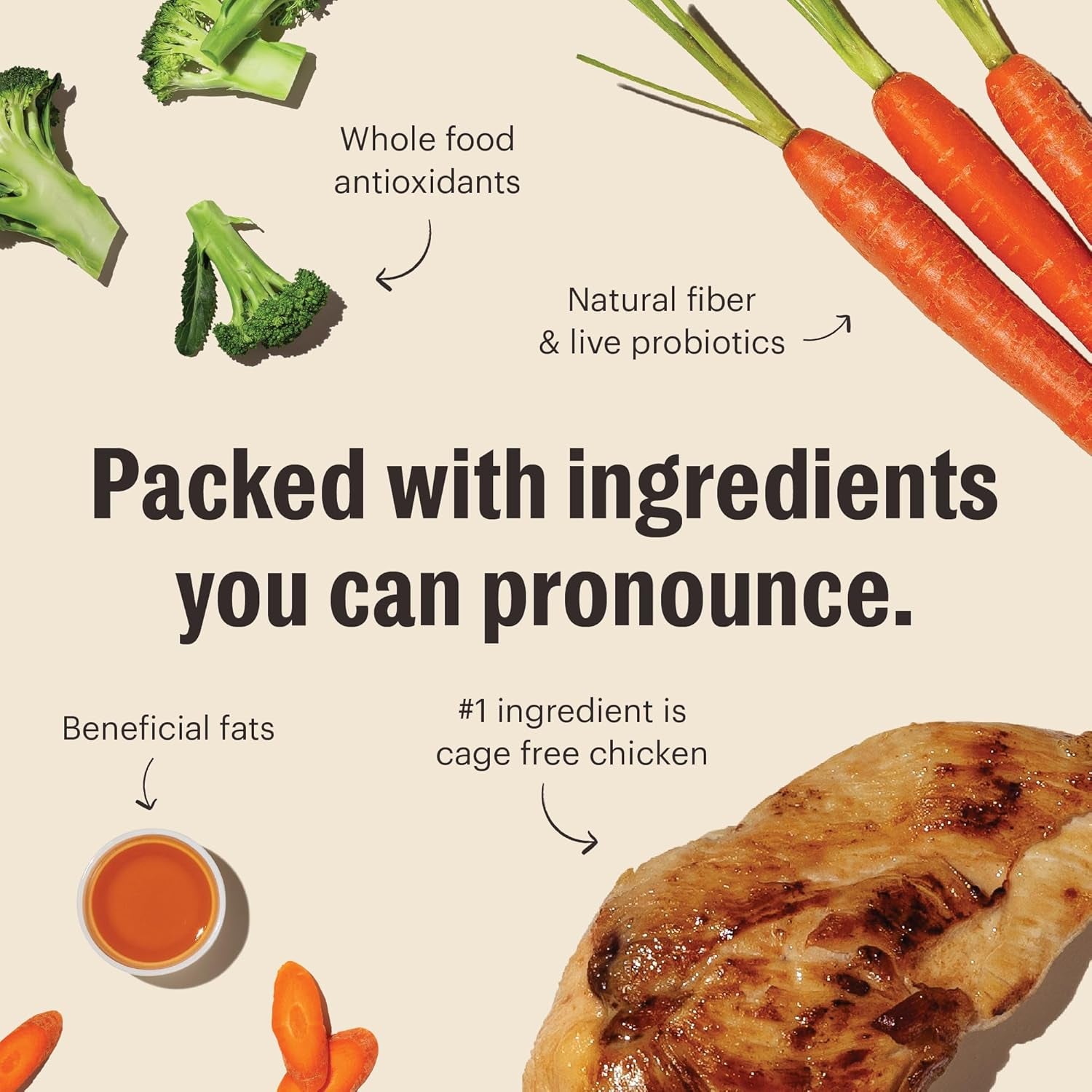 Whole Food Clusters Grain Free Chicken Dry Dog Food, 20 Lb Bag