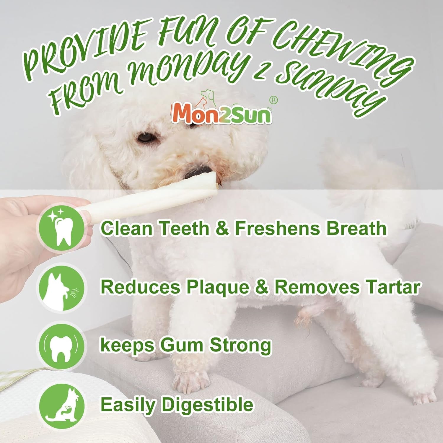 Dog Rawhide Rolls Twist Sticks Chew Treats Natural Flavor 6.5 Inch 40 Count for Puppy and Small Dogs