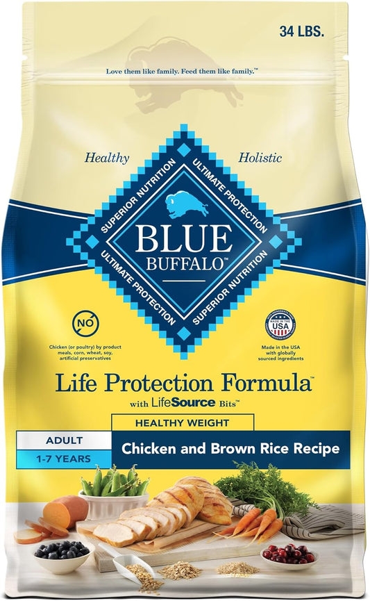 Life Protection Formula Healthy Weight Adult Dry Dog Food, Supports an Ideal Weight, Made with Natural Ingredients, Chicken & Brown Rice Recipe, 34-Lb. Bag