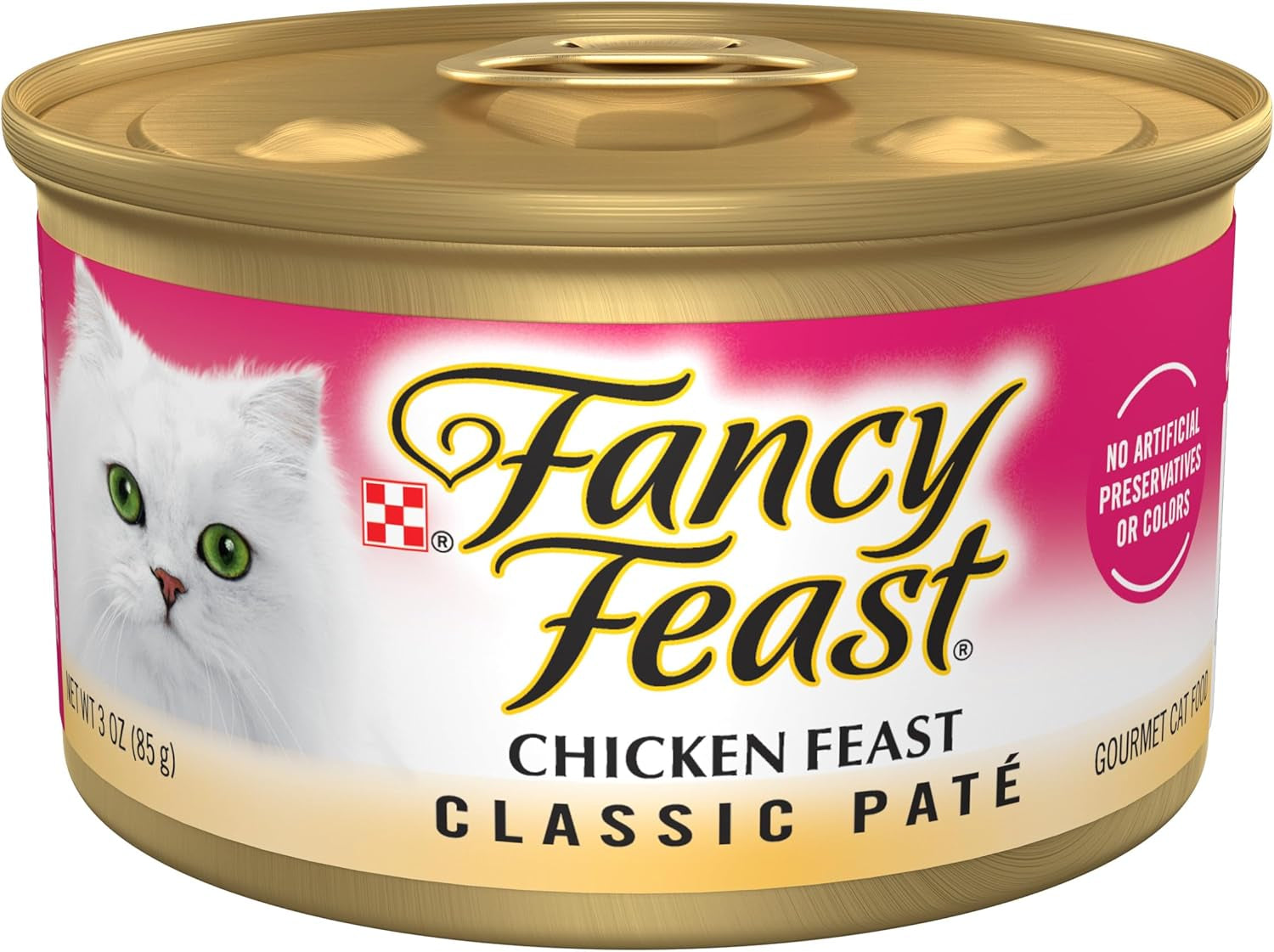 Purina  Chicken Feast Classic Grain Free Wet Cat Food Pate - (Pack of 24) 3 Oz. Cans