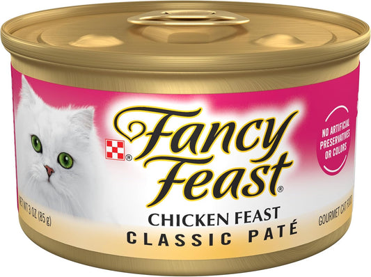 Purina  Chicken Feast Classic Grain Free Wet Cat Food Pate - (Pack of 24) 3 Oz. Cans