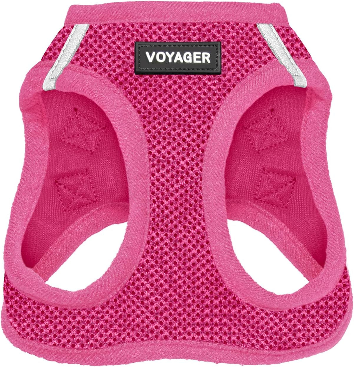 Voyager Step-In Air Dog Harness - All Weather Mesh, Reflective, No Pull Harness for Small, Medium Dogs, Cats - Secure with Hook & Loop Fastener, Buckle, Double D-Rings - Fuchsia, L