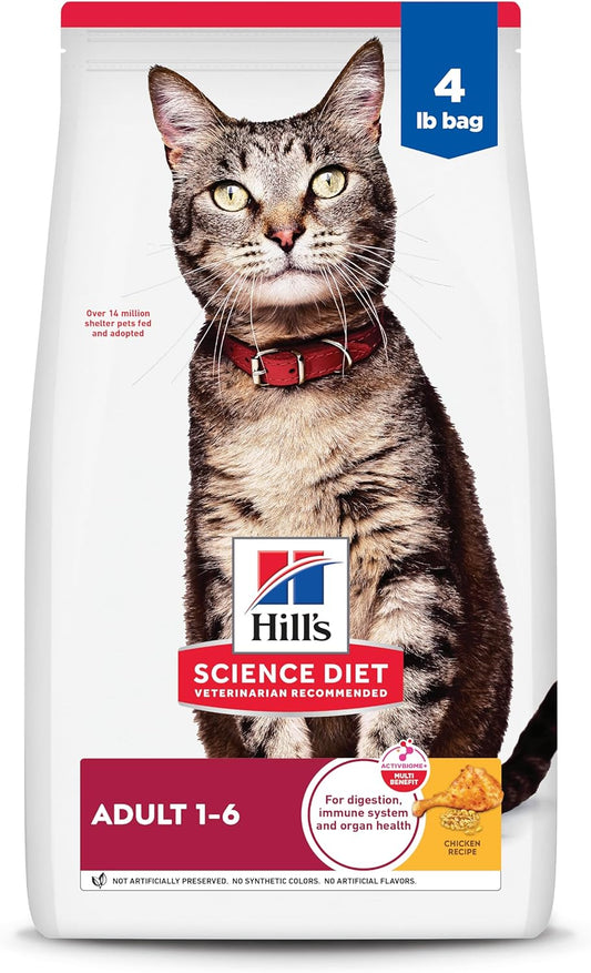 Adult 1-6, Adult 1-6 Premium Nutrition, Dry Cat Food, Chicken Recipe, 4 Lb Bag