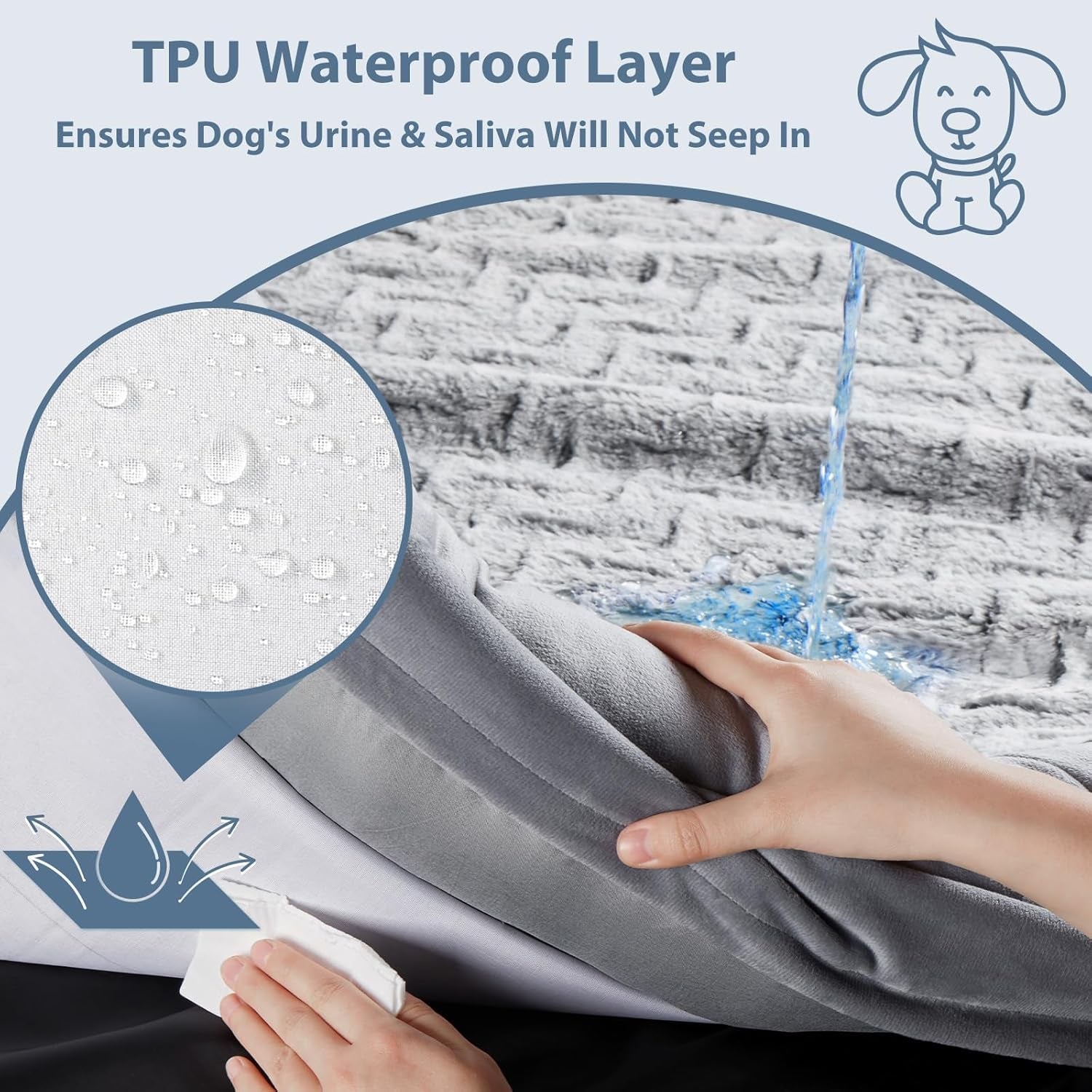 XXL Extra Large Dog Bed, Washable Dog Couch with Removable Waterproof Cover, Orthopedic Large Pet Sofa Bed with Bolster Sides for Sleeping