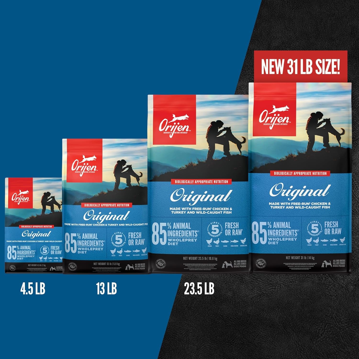 Grain Free High Protein Dry Dog Food Original Recipe 23.5Lb Bag