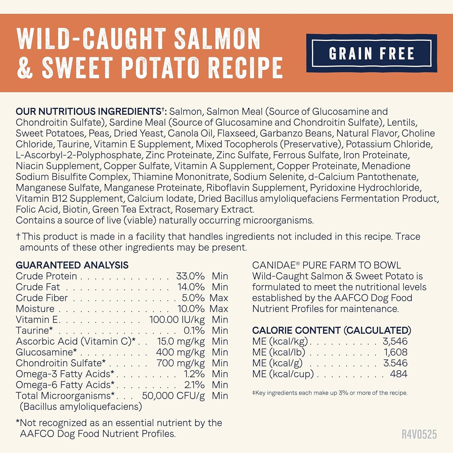 Pure Farm to Bowl, Grain-Free, Wild-Caught Salmon & Sweet Potato Dog Food, Adult 22Lb