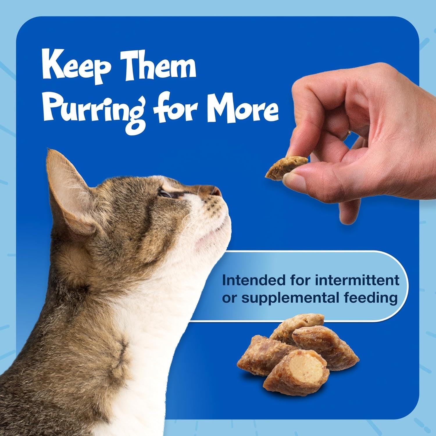 Bursts Crunchy & Creamy Cat Treats, Great for Training, Paw-Lickin' Chicken, 5-Oz Bag