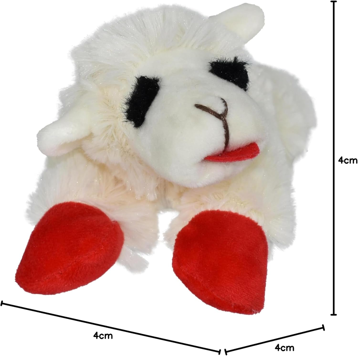 Lamb Chop Dog Plush Toy - Squeaky Toy for All Dogs - Extra Soft Plush - Stuffed Animal Dog Toy for Cuddling & Playing - Cute Pet Toy (6", Cream)