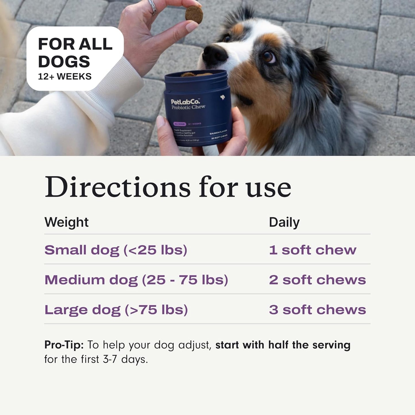 Probiotics for Dogs, Support Gut Health, Occasional Diarrhea, Digestive Health & Seasonal Allergies - Salmon Flavor - Packaging May Vary - 30 Soft Chews