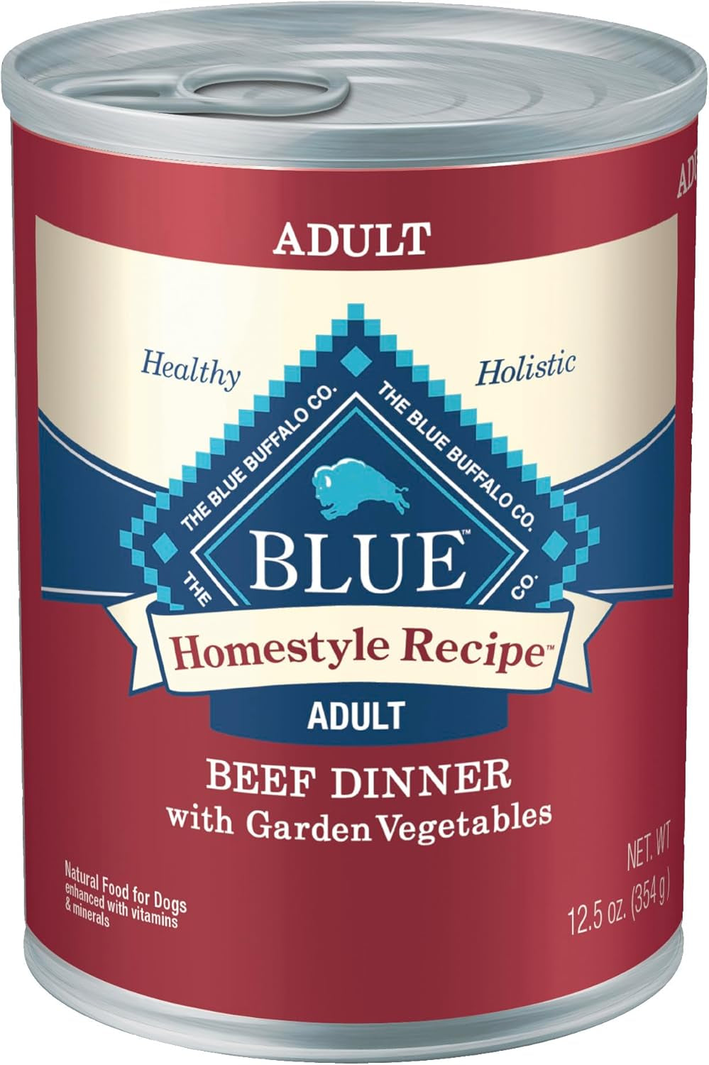 Homestyle Recipe Adult Wet Dog Food, Made with Natural Ingredients, Beef Dinner with Garden Vegetables, 12.5-Oz Cans (12 Count)