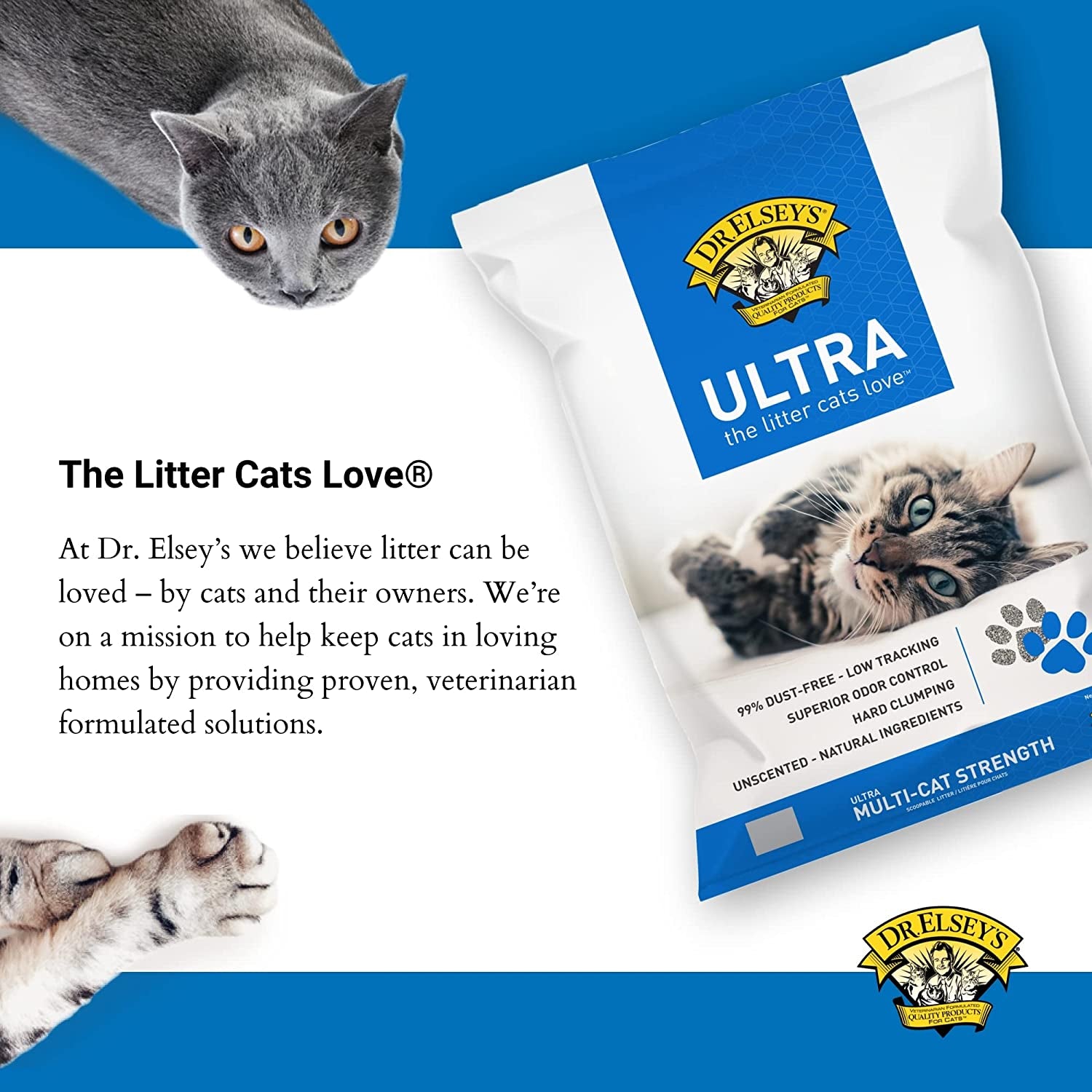 Ultra Unscented Clumping Clay Cat Litter 18 Lb Bag