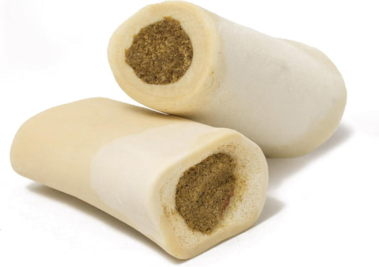 Stuffed Shin Bone - Highly Digestible, High Protein, Long-Lasting Dog Chew Bone for Aggressive Chewers, Supports Dental Health, - Peanut Butter Flavor, Large (1 Count)