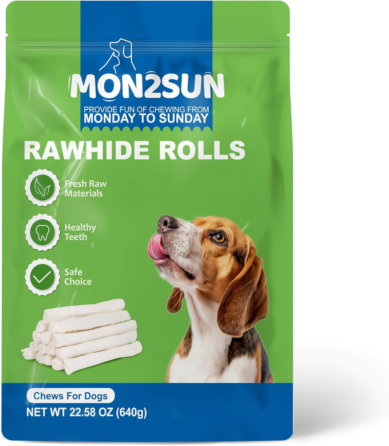 Dog Rawhide Rolls Twist Sticks Chew Treats Natural Flavor 6.5 Inch 40 Count for Puppy and Small Dogs