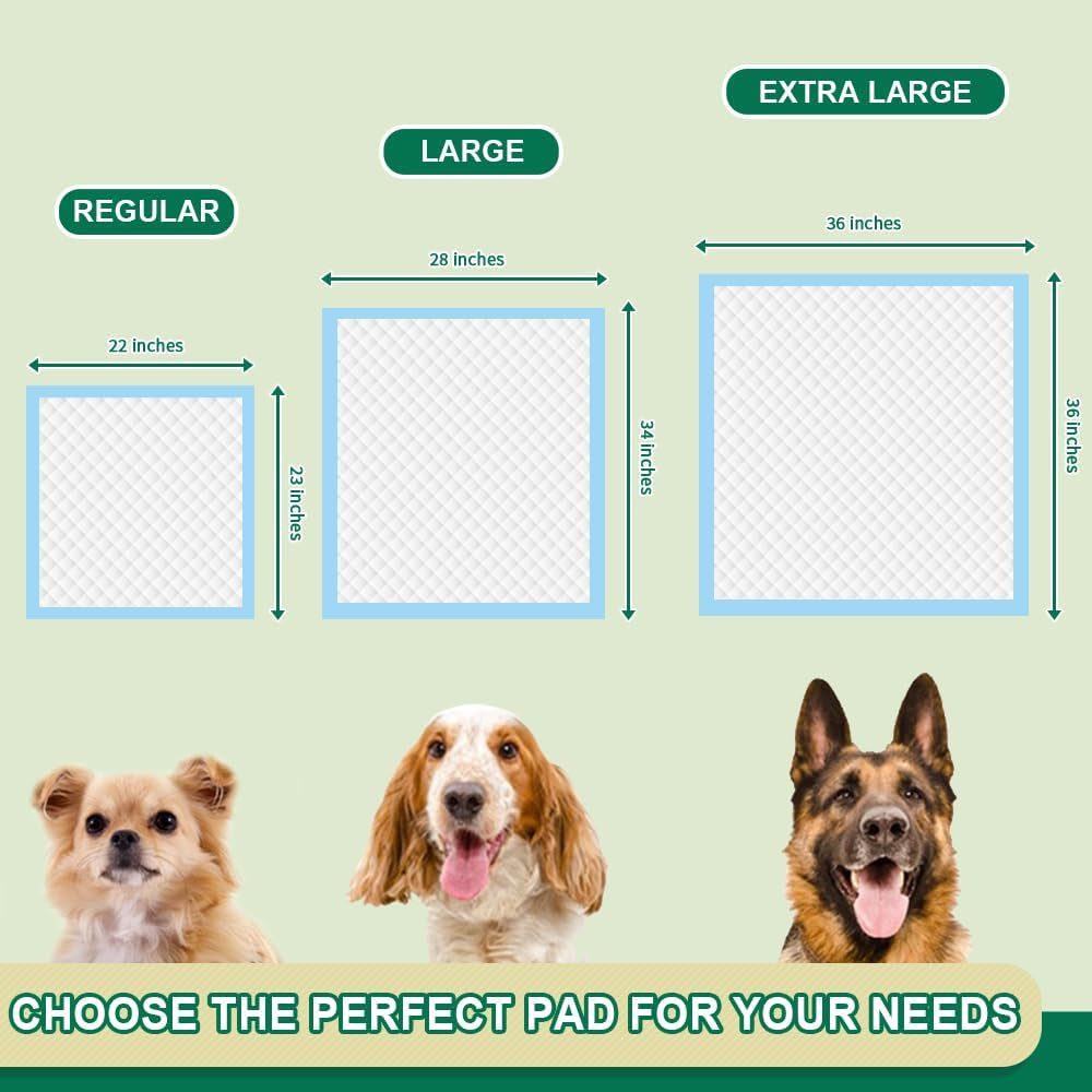 Puppy Pee Pads 22"X23"-100 Count | Dog Pee Training Pads Super Absorbent & Leak-Proof | Disposable Pet Piddle and Potty Pads for Puppies | Dogs | Doggie| Cats | Rabbits