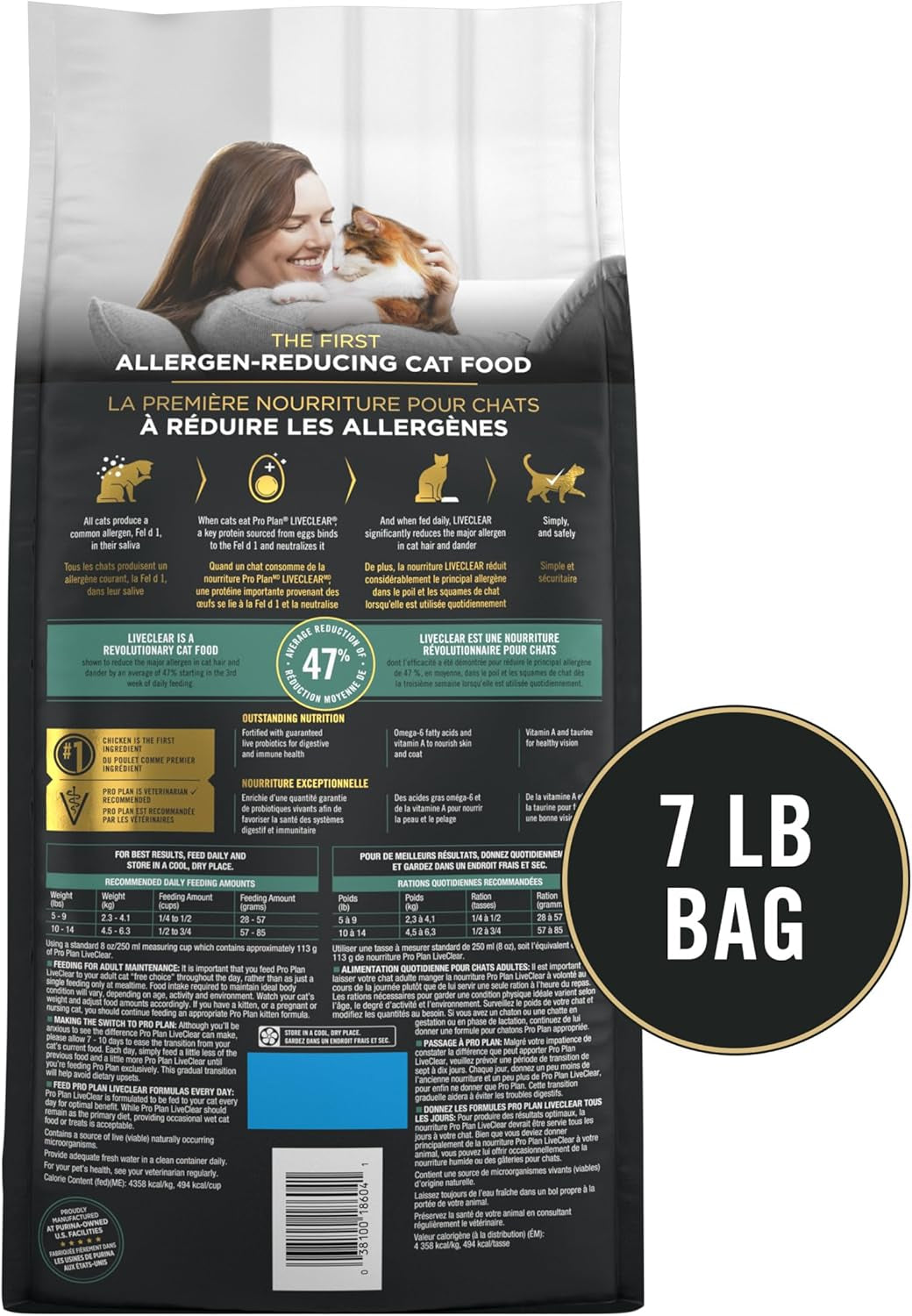 Allergen Reducing, High Protein Cat Food, LIVECLEAR Chicken and Rice Formula