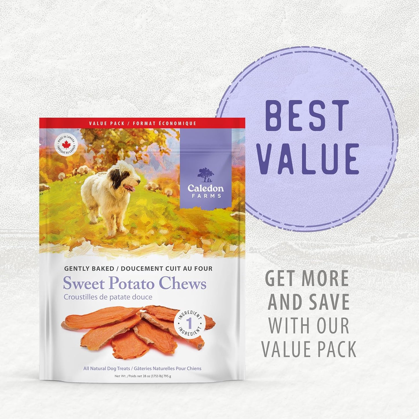 Value Pack Sweet Potato Chews Dog Treats 28Oz/795G